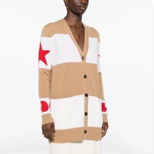 NWT Max Mara "Valido" 1951 Cardigan in Camel Stripe, size Small